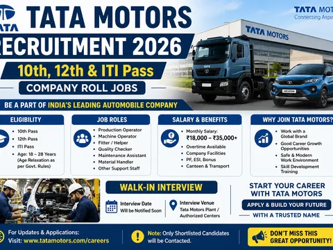 Tata Motors Recruitment 2026 | 10th, 12th & ITI Pass Company Roll Jobs