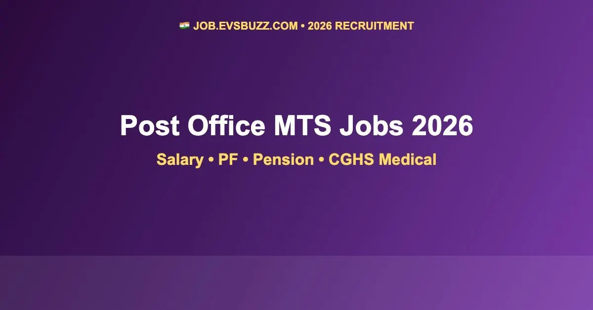 Post Office MTS Jobs 2026 – Salary, PF, Pension, Medical Benefits