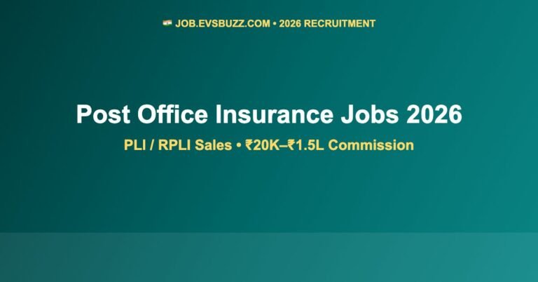 Post Office Insurance Sales Executive Jobs 2026: Salary, Eligibility, Work Profile & Career Growth